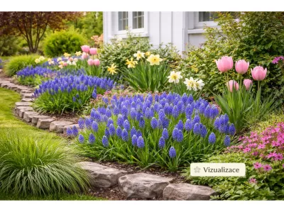 VIZUALIZACE: modřenec, narcisy, tulipány aj.