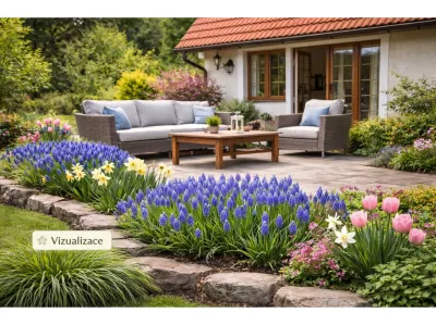 VIZUALIZACE: modřence, narcisy, tulupány