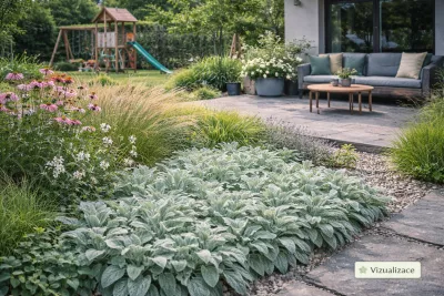 Čistec vlnatý jako nenáročná půdopokryvná rostlina spolu s kavylem, třapatkou, svíčkovcem aj.