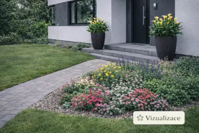 VIZUALIZACE: hvozdík skalkový, třapatka, rozrazil, nepeta aj.