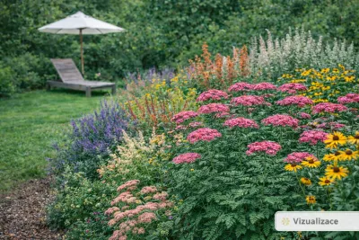 VIZUALIZACE: řebříček, rozchodník, třapatky, dračík aj.