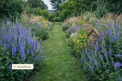 VIZUALIZACE: rozrazil dlouholistý, třapatky náchová, srstnatá, kopretiny, okrasné traviny, aj.