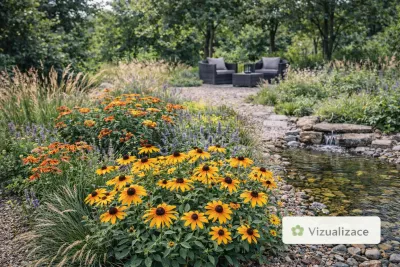 VIZUALIZACE: třapatka srstnatá, kavyl, záplevák, nepeta, rozrazil aj.