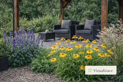 sazenice záplevák Hoopesův / helenium hoopesii sazenice-kvetin.cz VIZUALIZACE: záplevák, rozrazil dlouholistý a bezkolenec