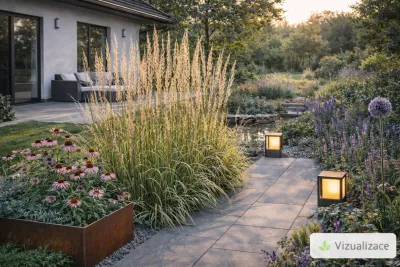 VIZUALIZACE: třtina ostrokvětá, třapatka, rozrazil, šalvěj aj.